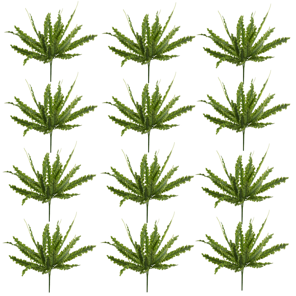12 x 40cm Artificial Crocodile Fern Plant