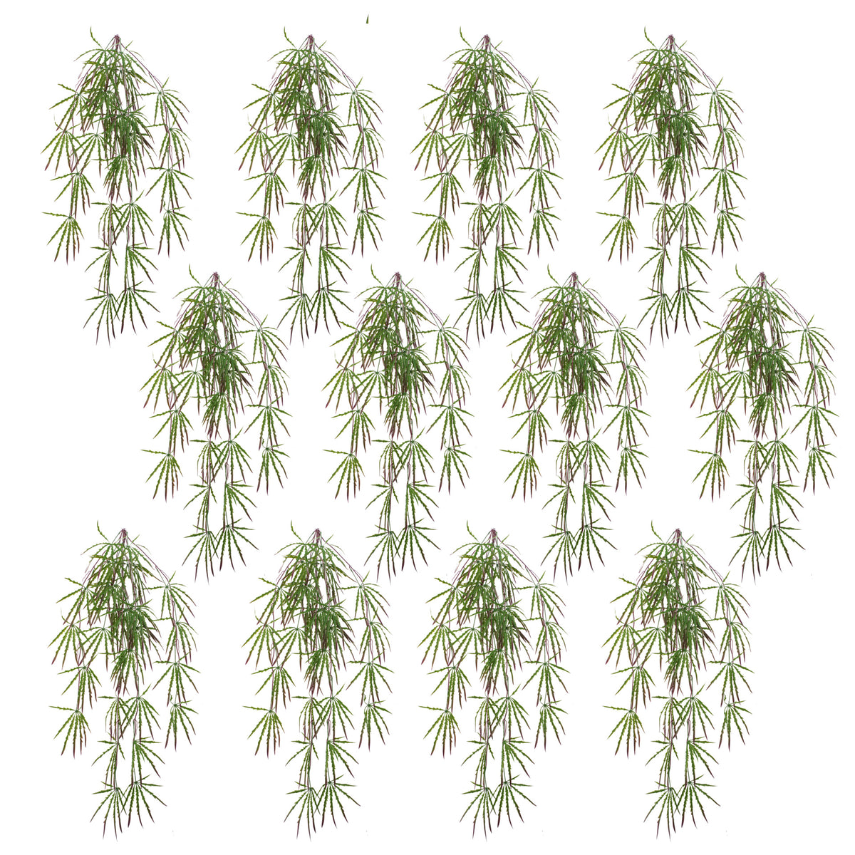 Pack of 12 x 100cm Artificial Hanging Acer Plant