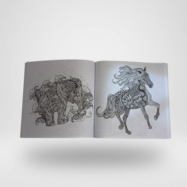 Colour Therapy Adult Colouring Books, Series 1 Floral Animal Pattern - Set of 3 Books