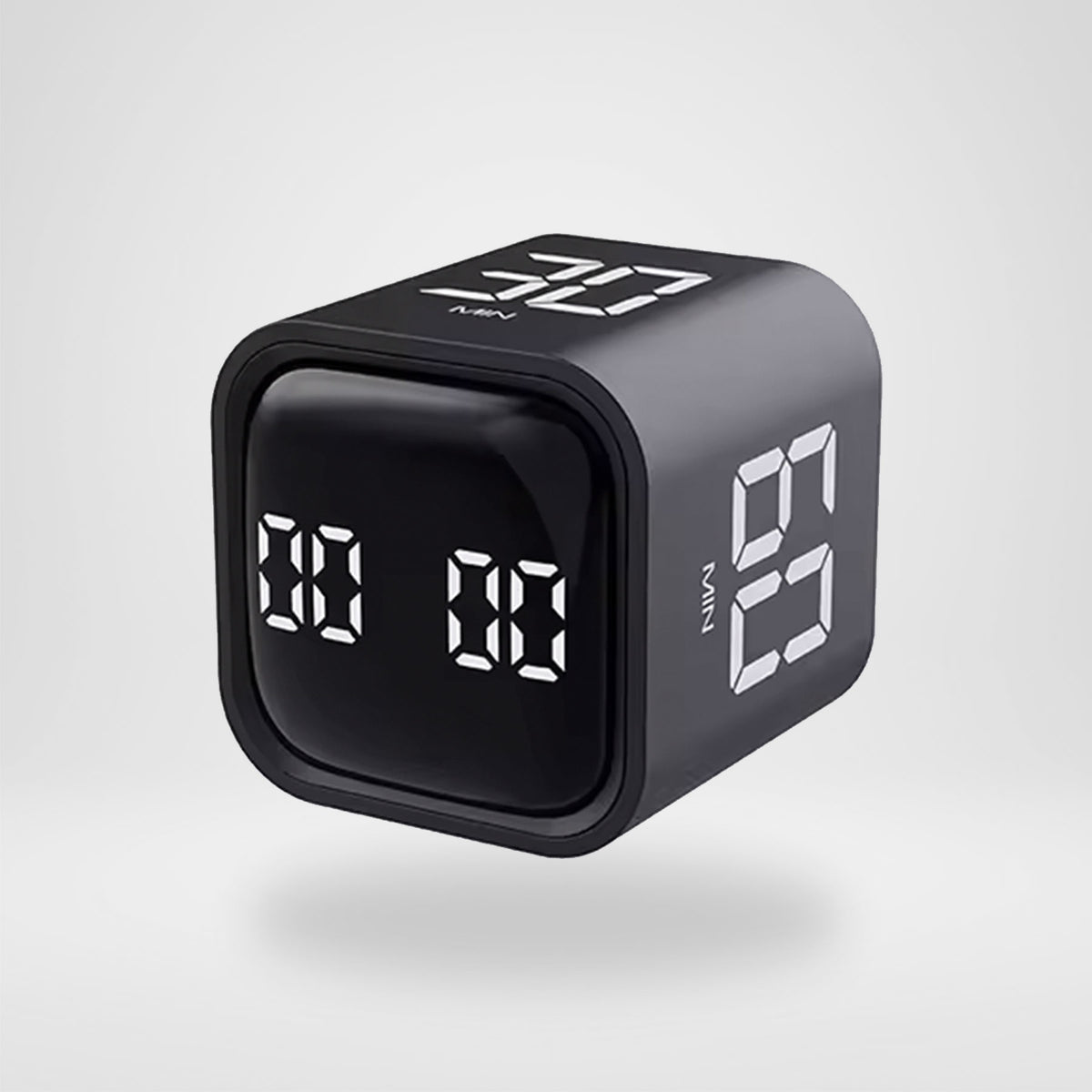 Cube Gravity Timer – Rechargeable USB-C, Matte Black