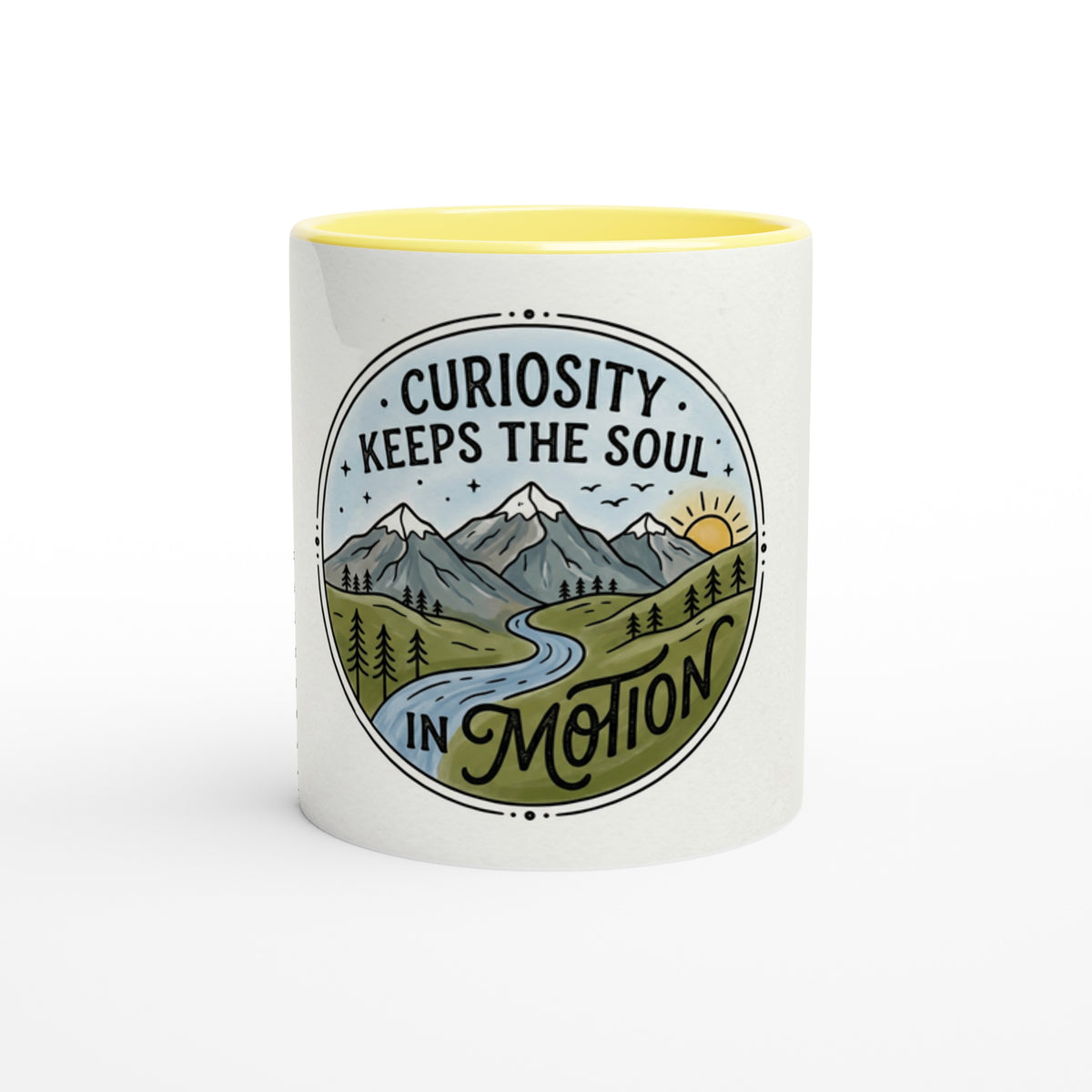 Curiosity Mountain Mug - Yellow