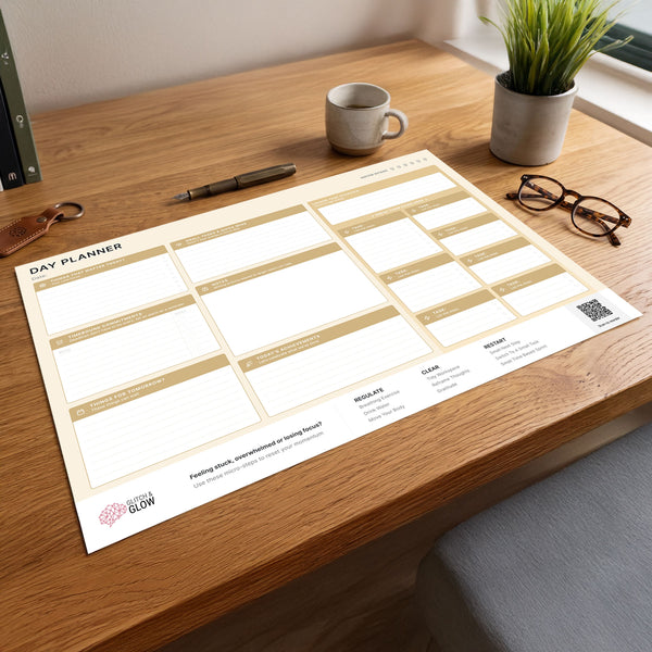 The Day Planner Desk Pad - A3 (Gold)