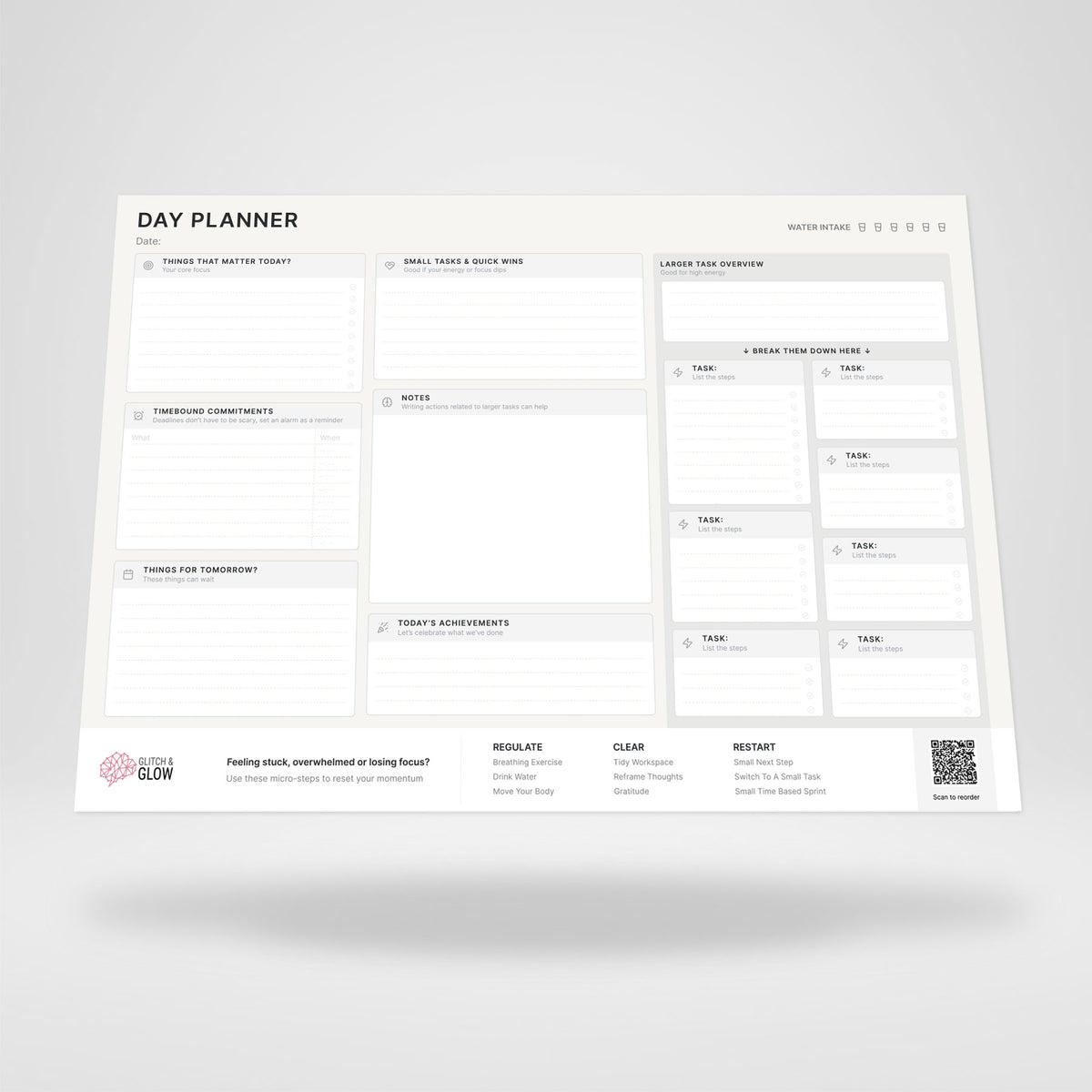 The Day Planner Desk Pad - A3 (Grey)