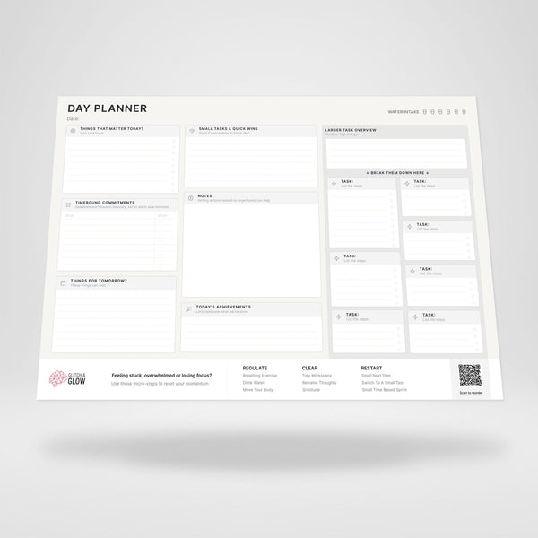 The Day Planner Desk Pad - A3 (Grey)