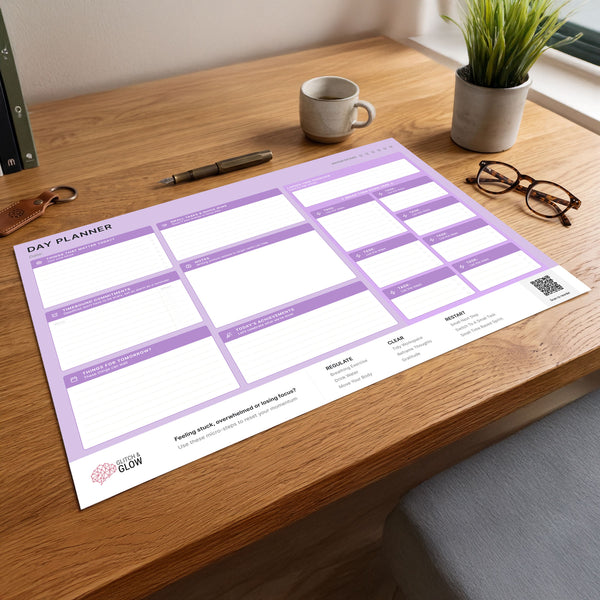 The Day Planner Desk Pad - A3 (Purple)