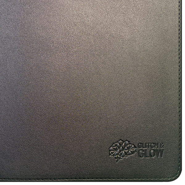 Vegan Leather Desk Mat - Black (90cm × 40cm)