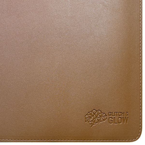 Vegan Leather Desk Mat - Brown (90cm × 40cm)