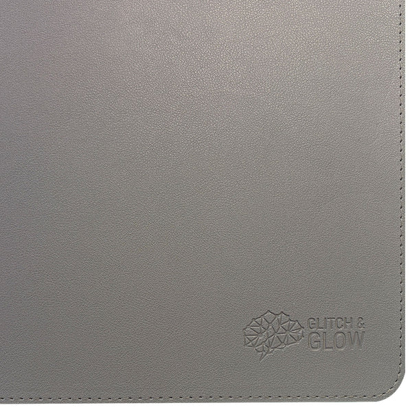 Vegan Leather Desk Mat - Grey (90cm × 40cm)