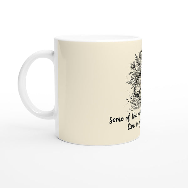 Floral Heart Mug - Cream