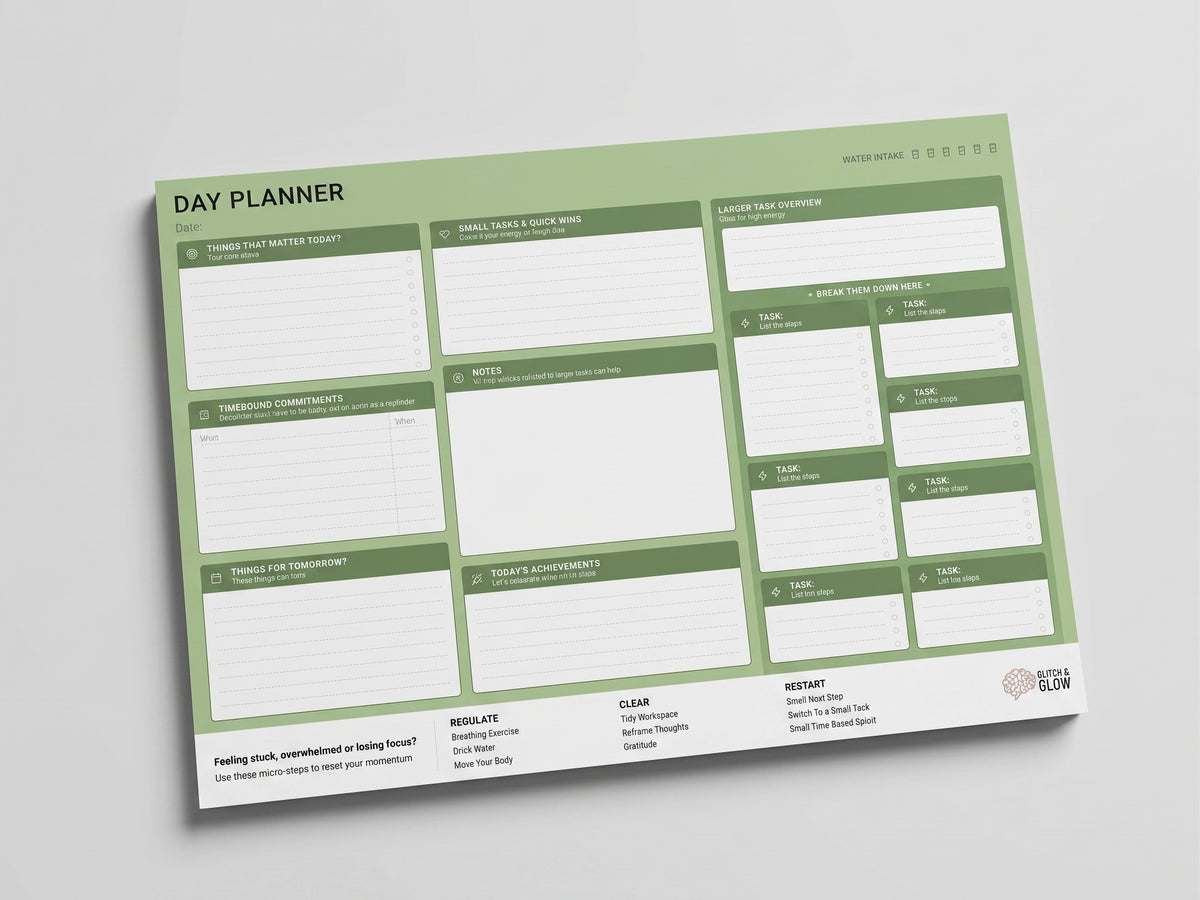 The Day Planner Desk Pad - A3 (Green)