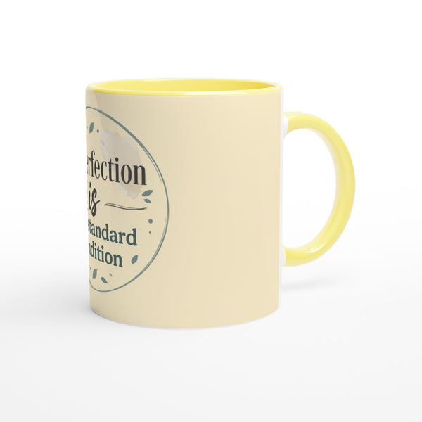 Imperfection Quote Mug - Yellow