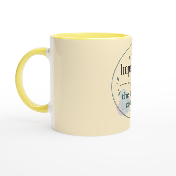 Imperfection Quote Mug - Yellow