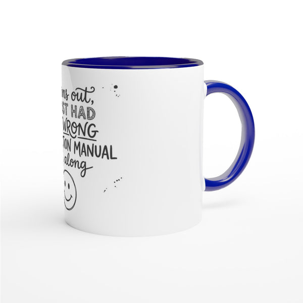 Instructions Quote Mug - Blue