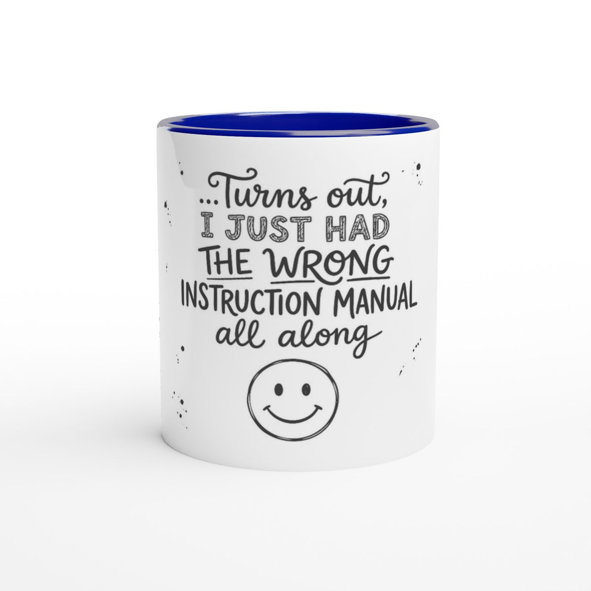 Instructions Quote Mug - Blue