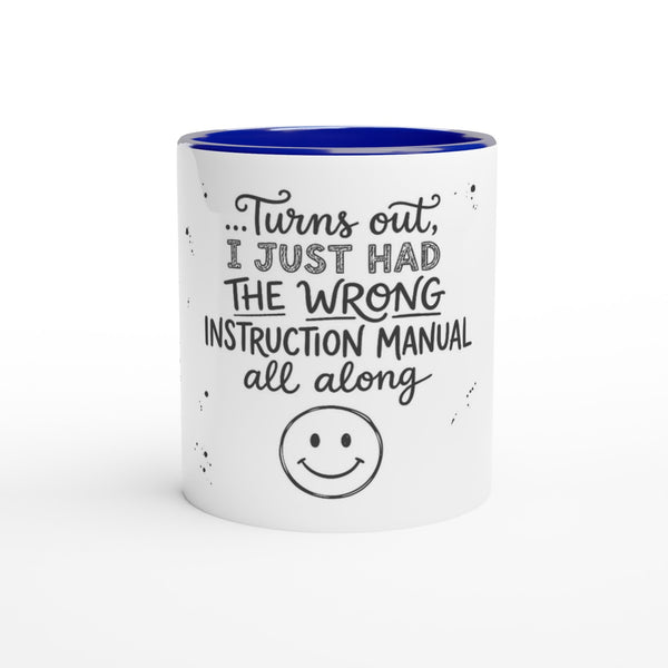 Instructions Quote Mug - Blue