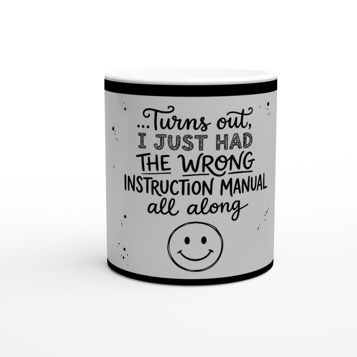 Instructions Quote Mug - Grey