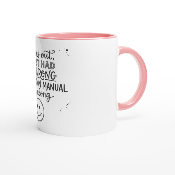 Instructions Quote Mug - Pink