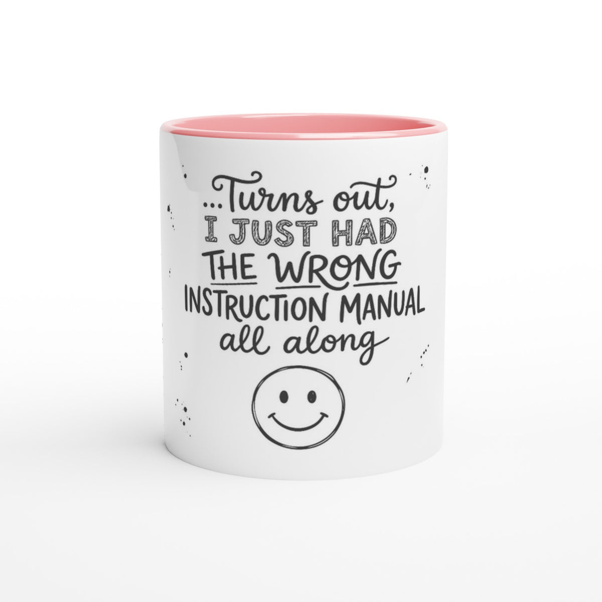 Instructions Quote Mug - Pink
