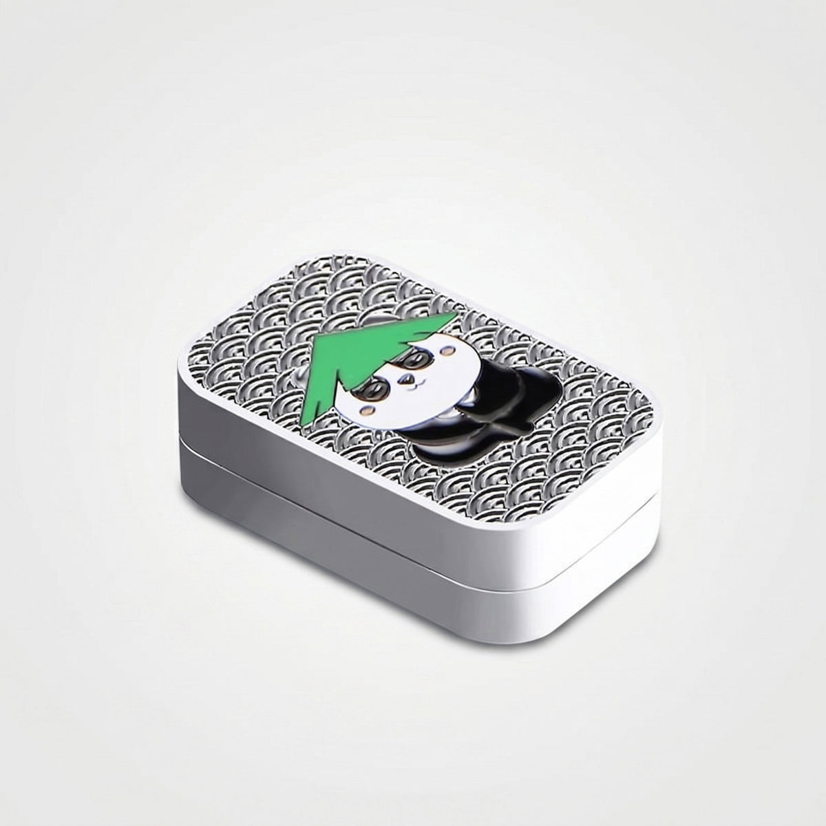 Panda Push Box - Magnetic Fidget Tile (Arctic Silver)
