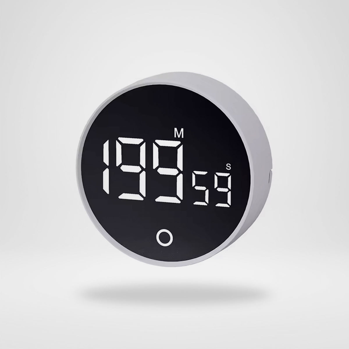 Round Digital Twist Timer - White
