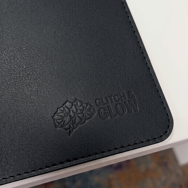 Vegan Leather Desk Mat - Black (90cm × 40cm)