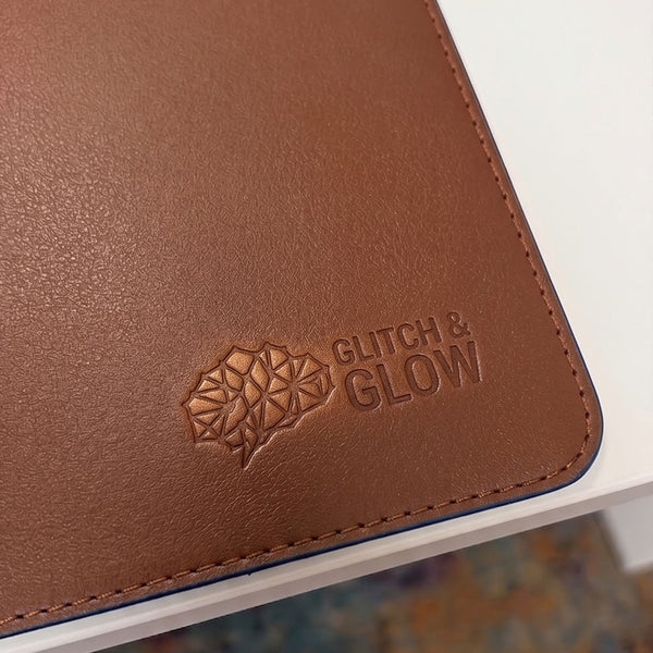 Vegan Leather Desk Mat - Brown (90cm × 40cm)