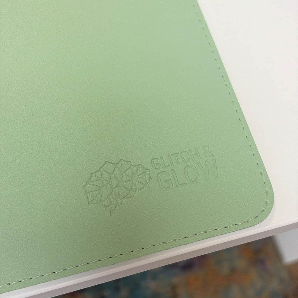 Vegan Leather Desk Mat - Sage Green (90cm × 40cm)