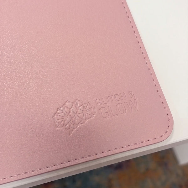 Vegan Leather Desk Mat - Pink (90cm × 40cm)